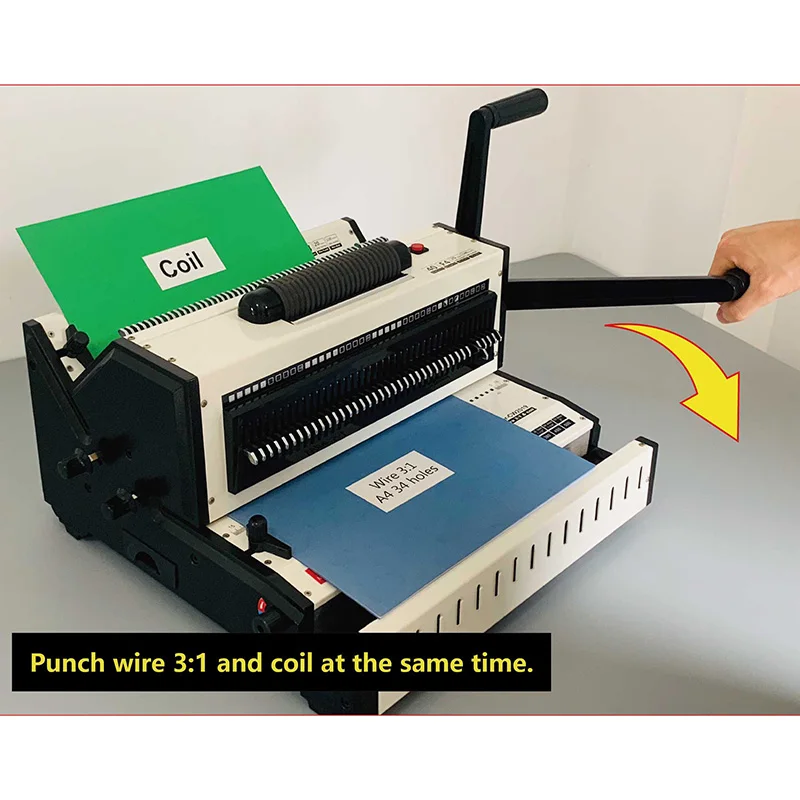 

CW 2019 2 in 1 wire coil Multi functional binder binding machine