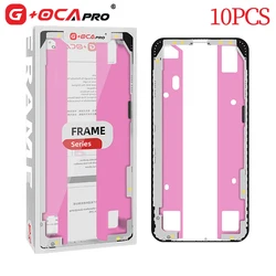 5PCS10PCS G+OCA PRO Middle Bezel Glass Frame For X 11 12 13 14 15 promax series Orignal frame LCD middle frame replacement parts