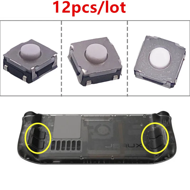 12 buah/lot tombol sakelar On/Off taktil L4L5 R4R5 untuk dek uap L4 L5 R4 R5 bagian perbaikan pengganti
