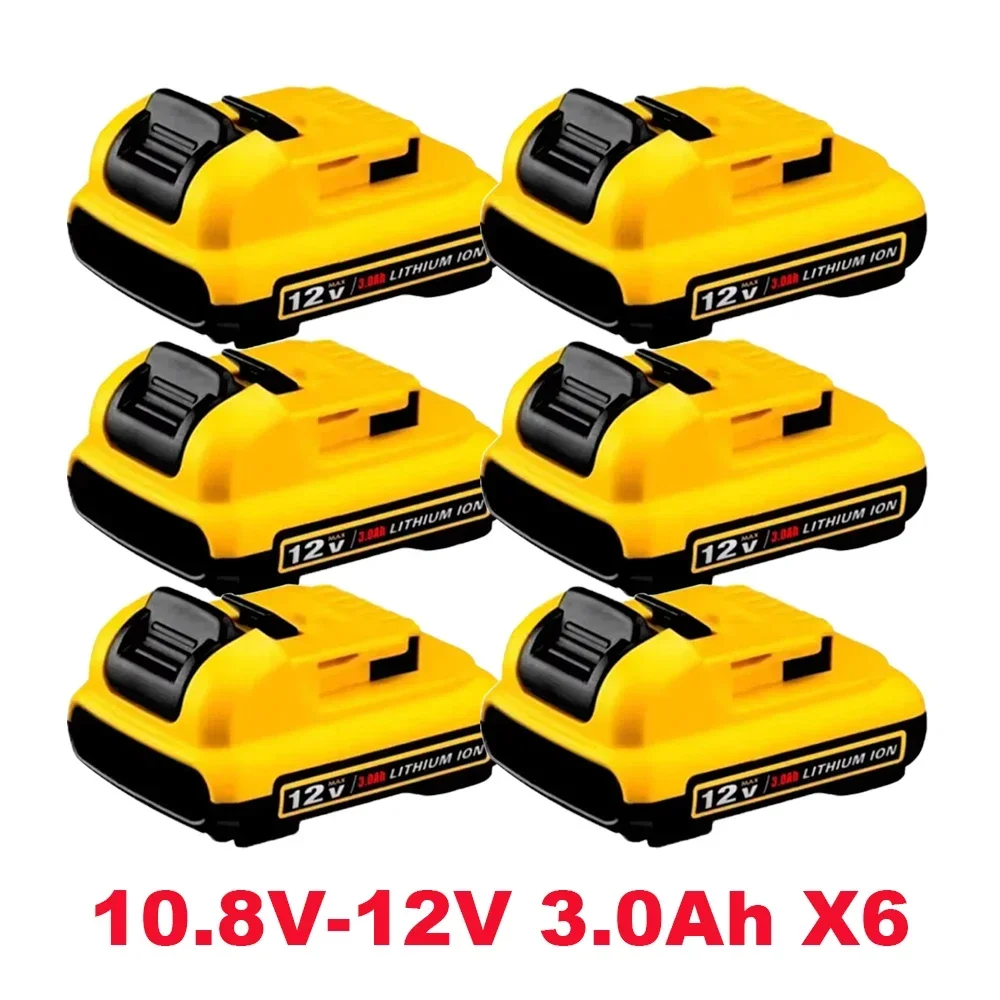 Cordless/Rechargeable for Dewalt DCB120 Lithium ion Batteries 12V 3.0Ah Battery DCB124 DW089LG DCD701F2 Power Tools/Laser Level