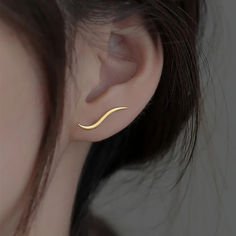 Foxanry Minimalist Lines Geometric Earrings For Women Girls New Fashion Creative Elegant Prevent Allergy Ear Needle Jewelry Gift