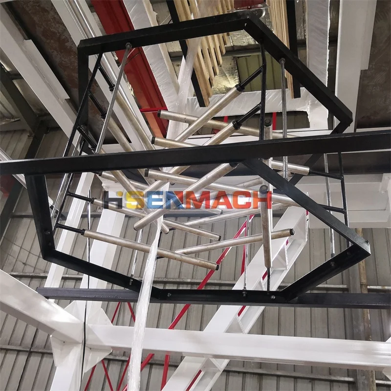 Rotary Die Head High Speed Double Rewind Ldpe Plastic Bag Film Blowing Machine Plastic Extruder