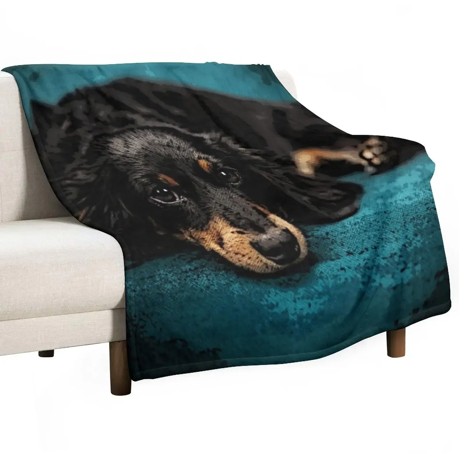 

Adorable Dachshund Throw Blanket Flannel Warm Blankets