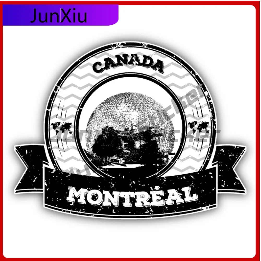 

Montreal Canada Creative Sticker Stamp Travel Car Decal Bumper Stickers For Car Windows And Trunks Cool Style Motorcycle Use