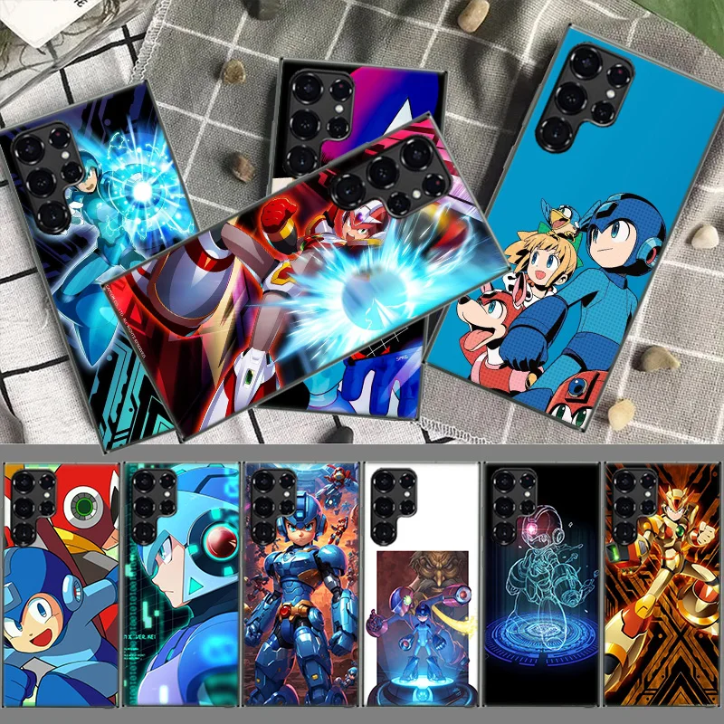 Capa de Telefone Game M-Megaman R-Rockman para Samsung Galaxy S26 Ultra S25 Edge S24 S23 FE S21 Plus S20 S22 S10 Capa TPU