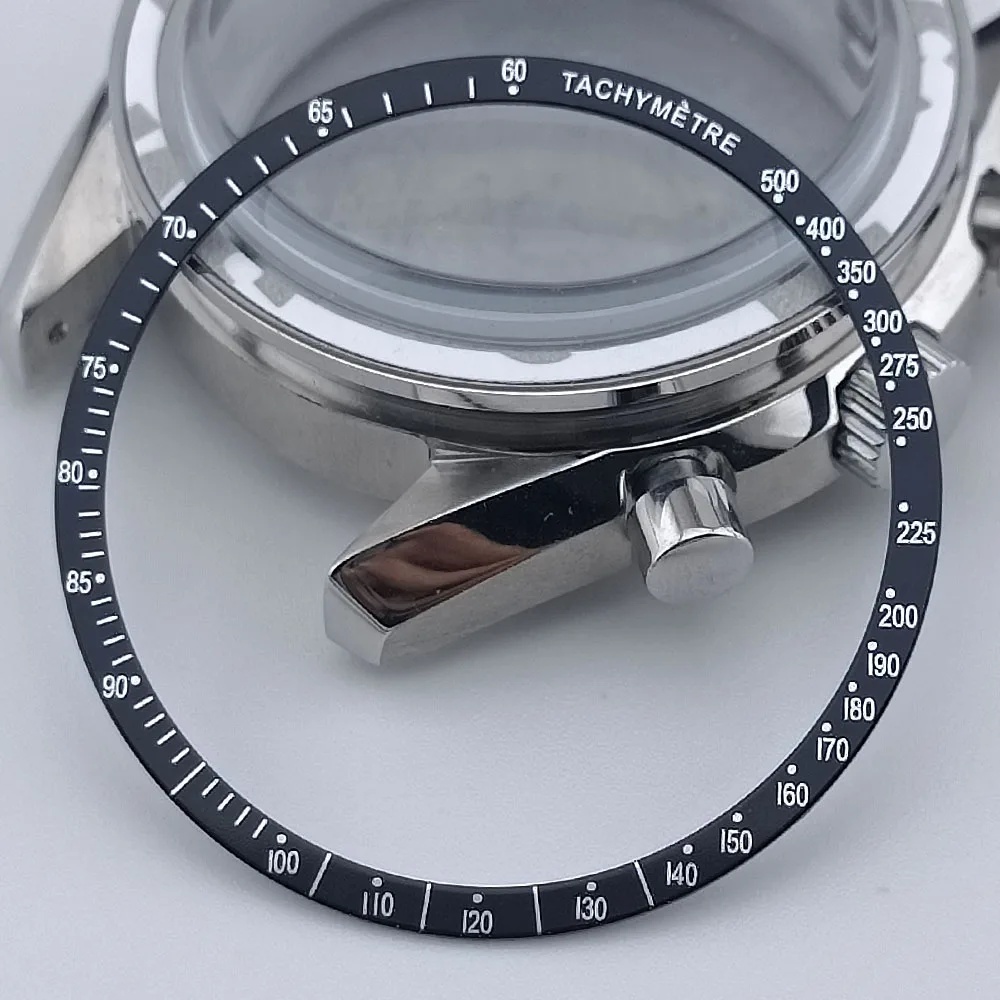 High quality 38.5mm * 34mm flat aluminum inlaid diving watch replacement for men\'s various watch accessories no luminous