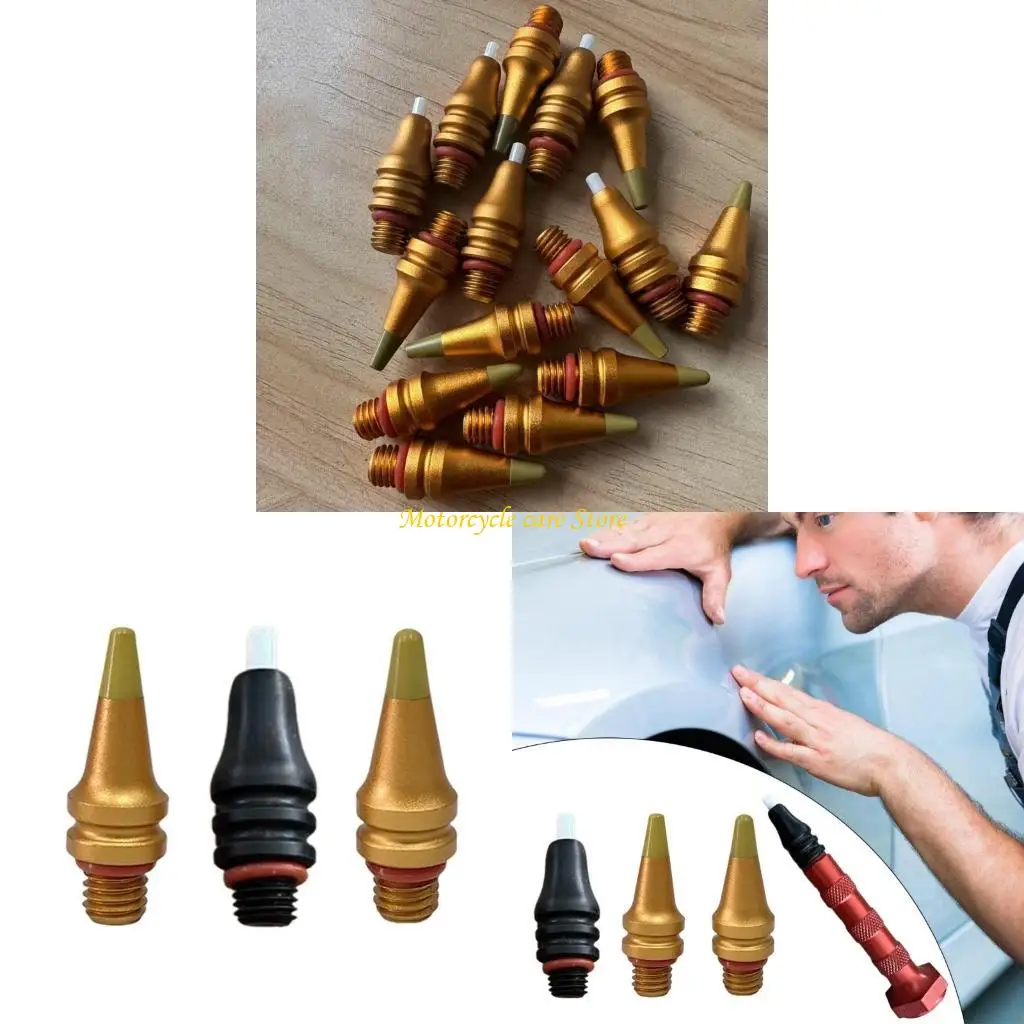

U75F 3PCS Ceramic Head Head Tip Repair Repairt Набор инструментов эффективно фиксирует вмятки автомобилей без профессиональных и