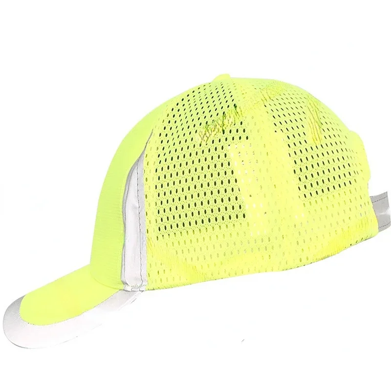 Men Hi Vis Protective Bump Cap Baseball Style Hard Hat Safety Workwear Yellow Orange Brightful Cap High Visibility Baseball Cap