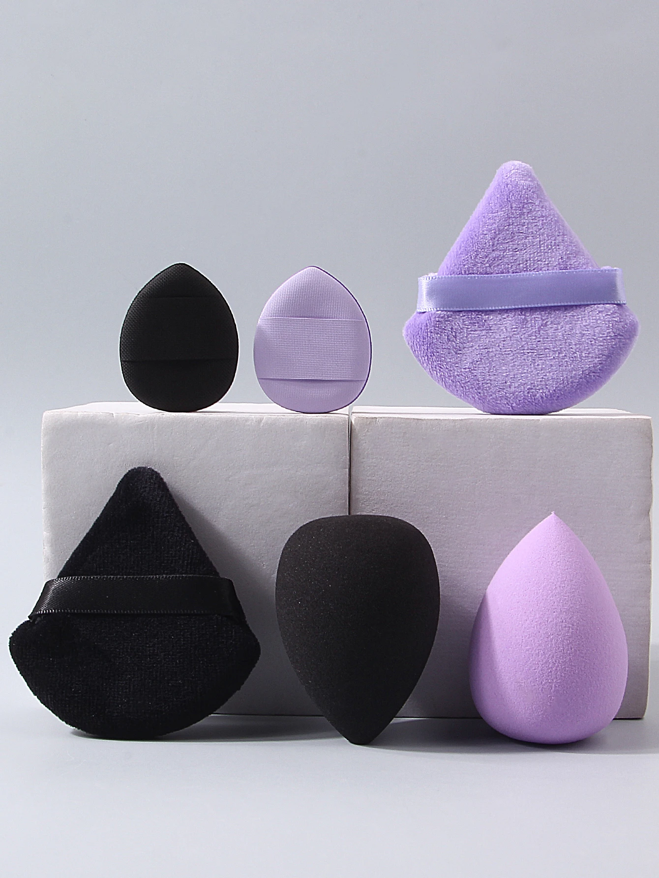 6-piece makeup sponge set, Beauty Egg mini Thumb Powder puff, sponge Powder puff, facial foundation, concealer, makeup tools