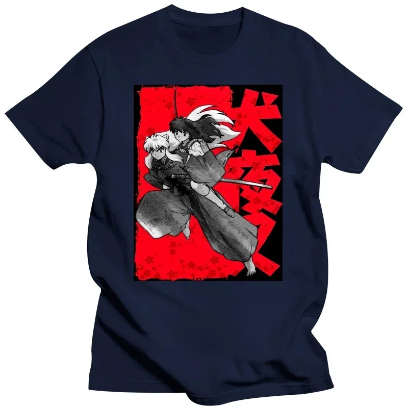 Sesshoumaru Kikyo Higurashi Kagome Anime Cartoon Tee Short Sleeve T-Shirts Cotton Tops Vintage Demidemon Inuyasha Men T Shirt image 3