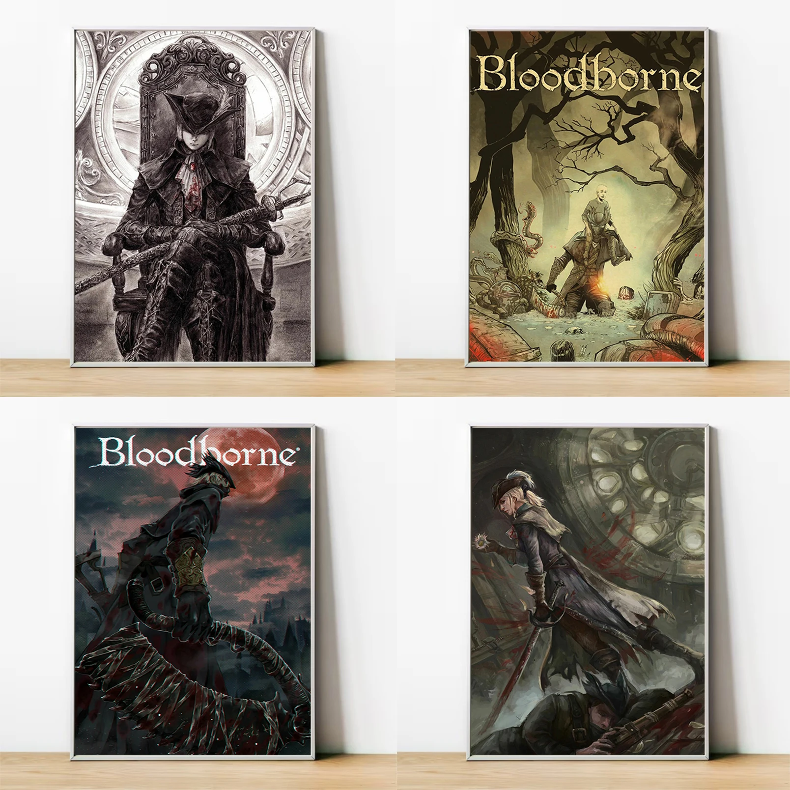 Bloodborne Game Poster Decoration Pictures Room Wall Decor Painting on Canvas Print Decorative Paintings Home Art Posters Decor