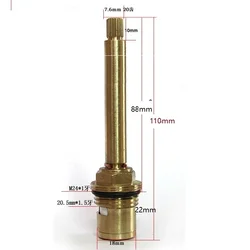 MTTUZK Faucet Replacement110mm Brass 1/4 Turn G1/2