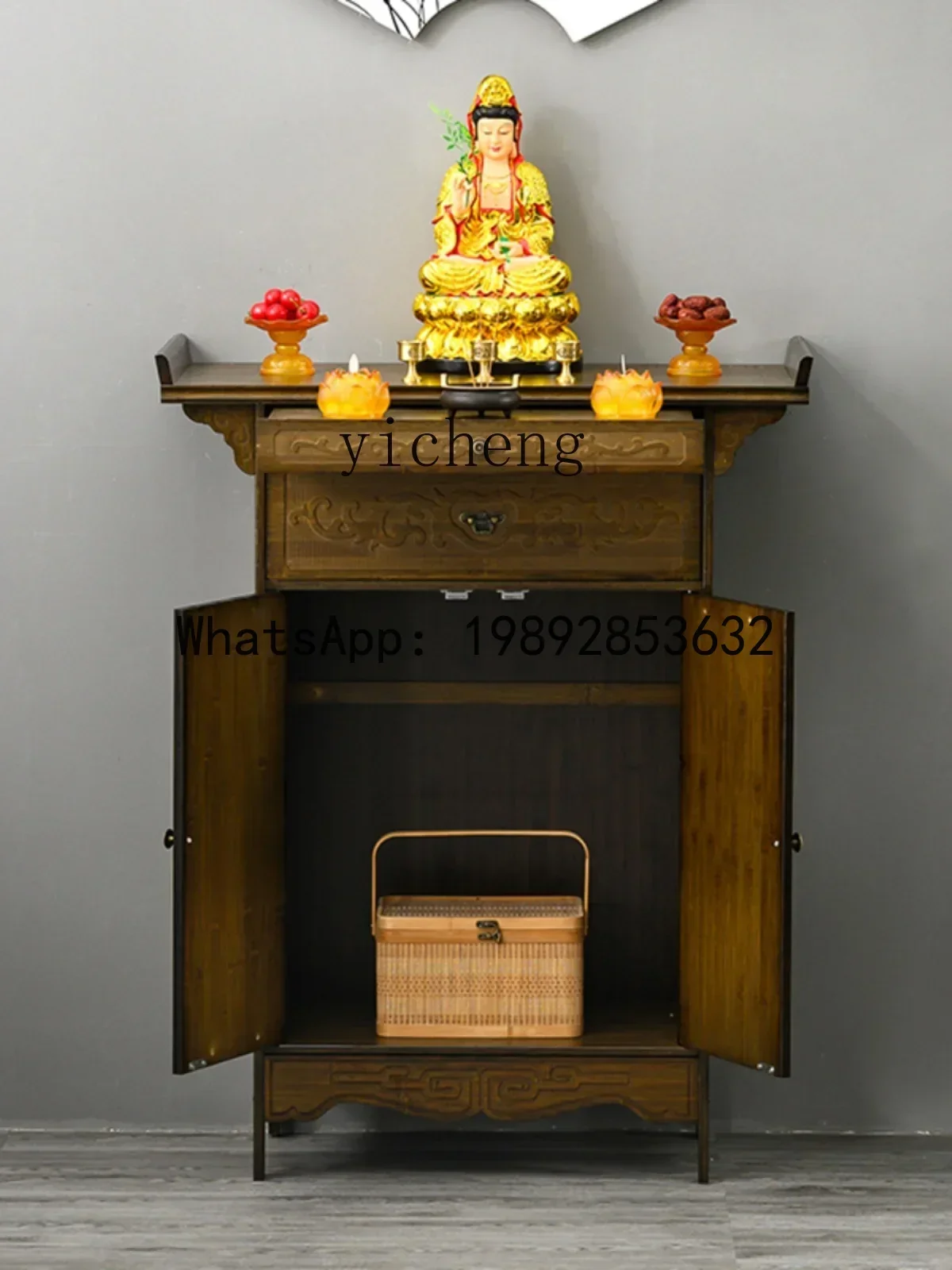 b18 Altar God of Wealth Display Cabinet Altar Buddha Shrine Home Modern Style Clothes Closet
