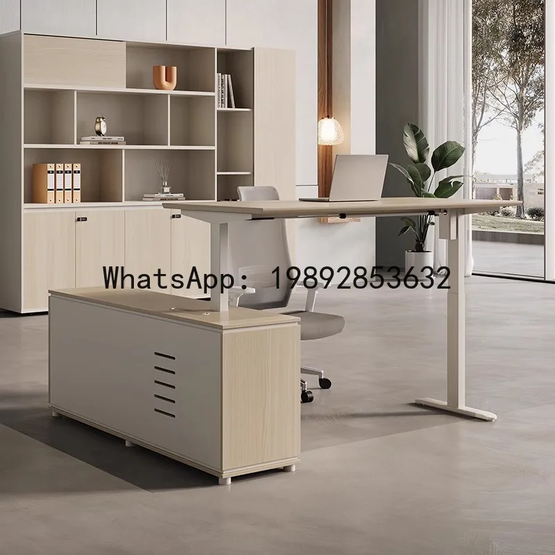 LYY Smart Electric Height Adjustable Boss Desk Dual Motor Modern Simple Computer Desk Manager