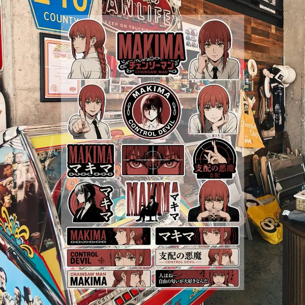 AnimeM-akima Ästhetische Graffiti-Aufkleber, wasserdichte PVC-Aufkleber für Auto, Motorrad, Skateboard, Helm, Notizbuch