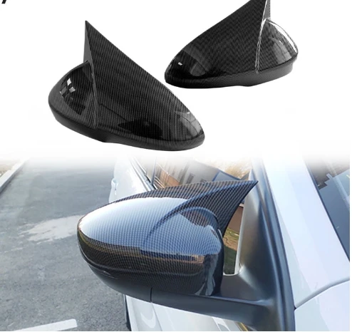 

Applicable to 13-18 POLO modified horn rearview mirror cover decoration with blackened reverse mirror cover protective shell