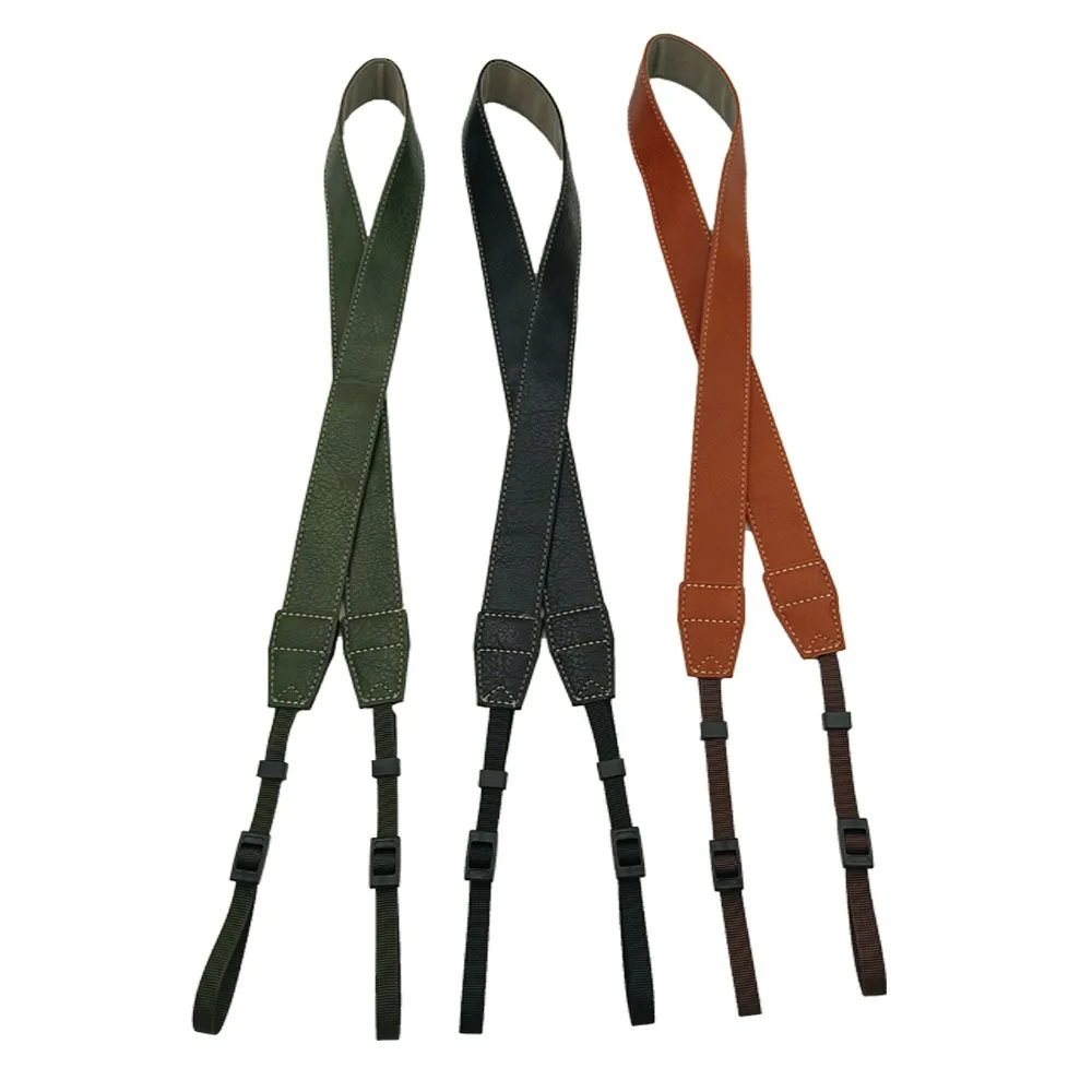 

Camera Strap, PU Leather Adjustable Camera Neck Strap Digital Camera Shoulder Belt for Nikon Camcorder Monocular Photographers