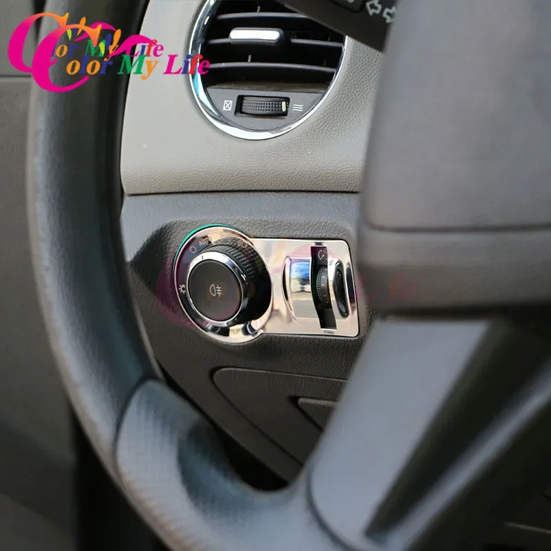 Car Stainless Steel Lamp Headlight Switch Decoration Trim for Chevrolet Cruze Malibu Trax for Buick Encore REGAL Excelle GT/XT
