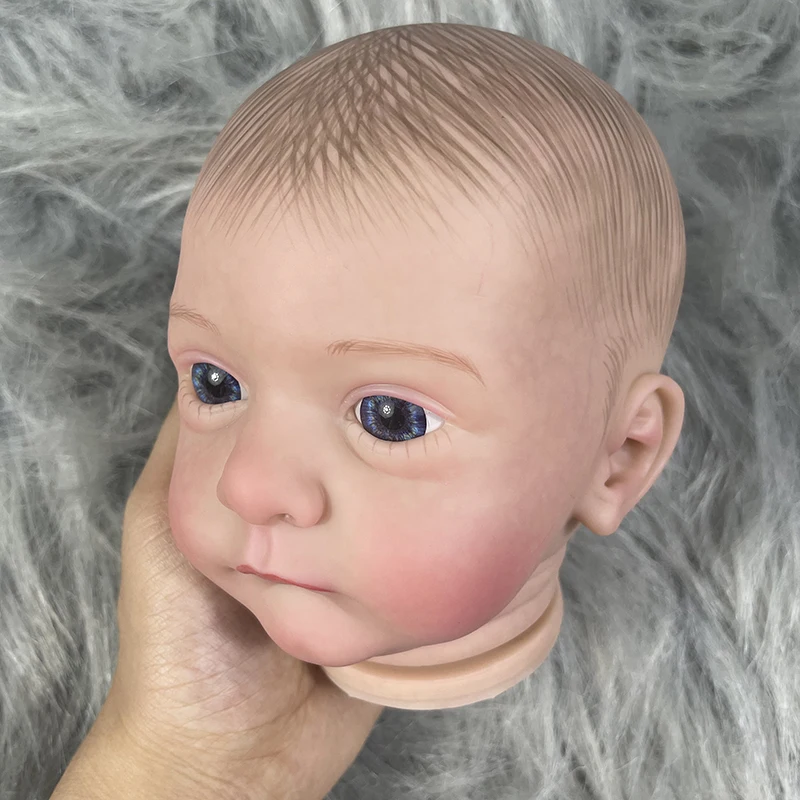 20Inch Already Painted Reborn Doll Kit Malea Sleeping with Cloth Body Rooted Eyelash Unassembled DIY Kit Handmade Doll Parts