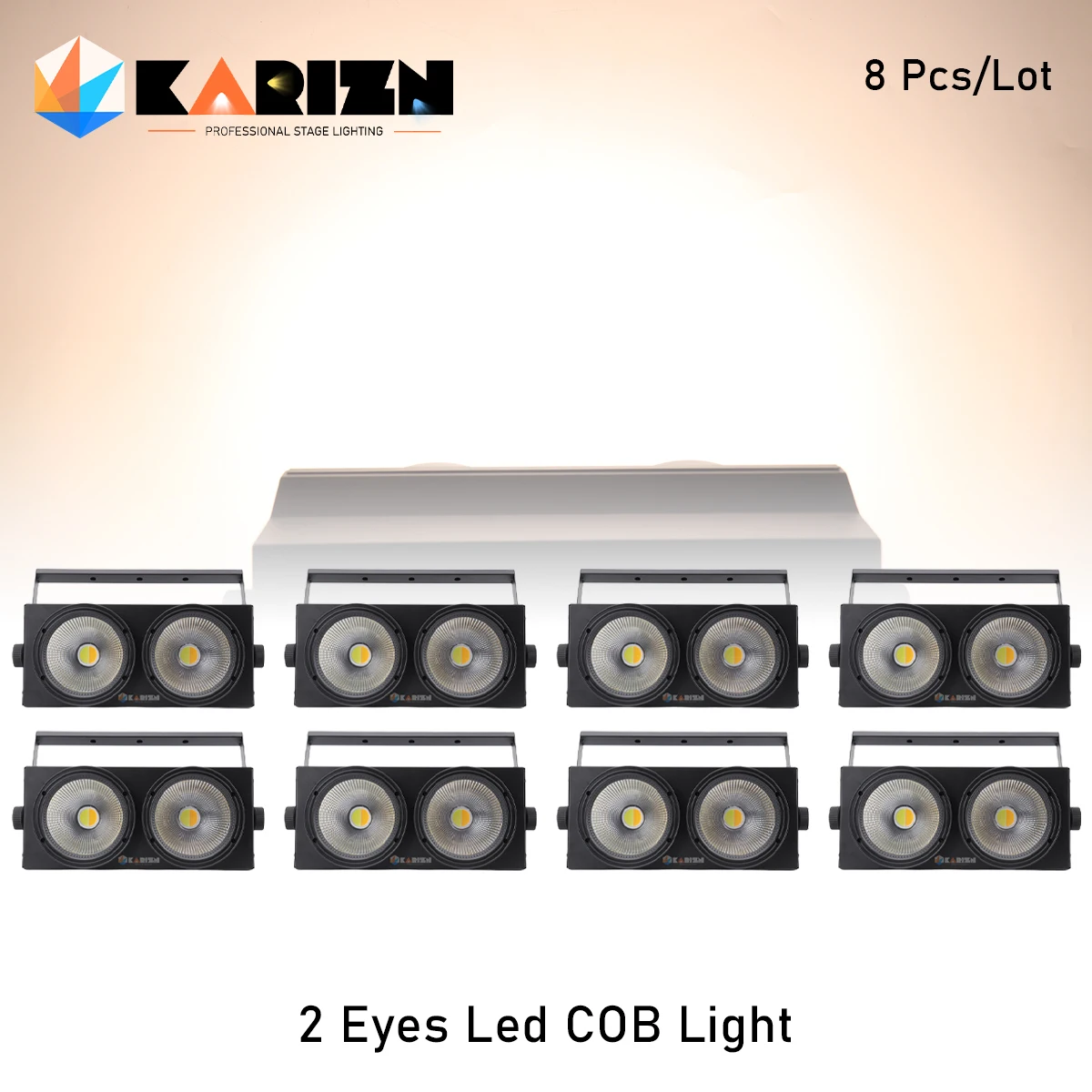 

No Tax 8Pcs 2x100W 2 Eyes COB Light DMX Stage Lighting 200W Cold / Warm White 2in1 COB Lighting Dj Bar Wedding Party