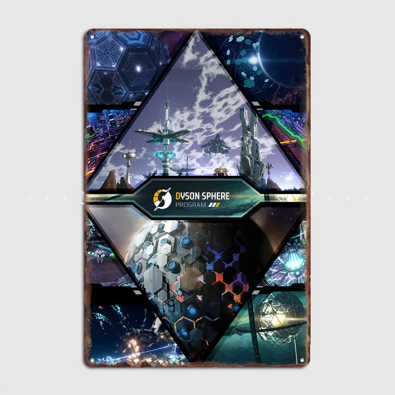 Dyson Sphere Program Game Poster Metal Sign Room Decor Wall Custom Bedroom Indoor Home Wall Decor Posters Room Decoration