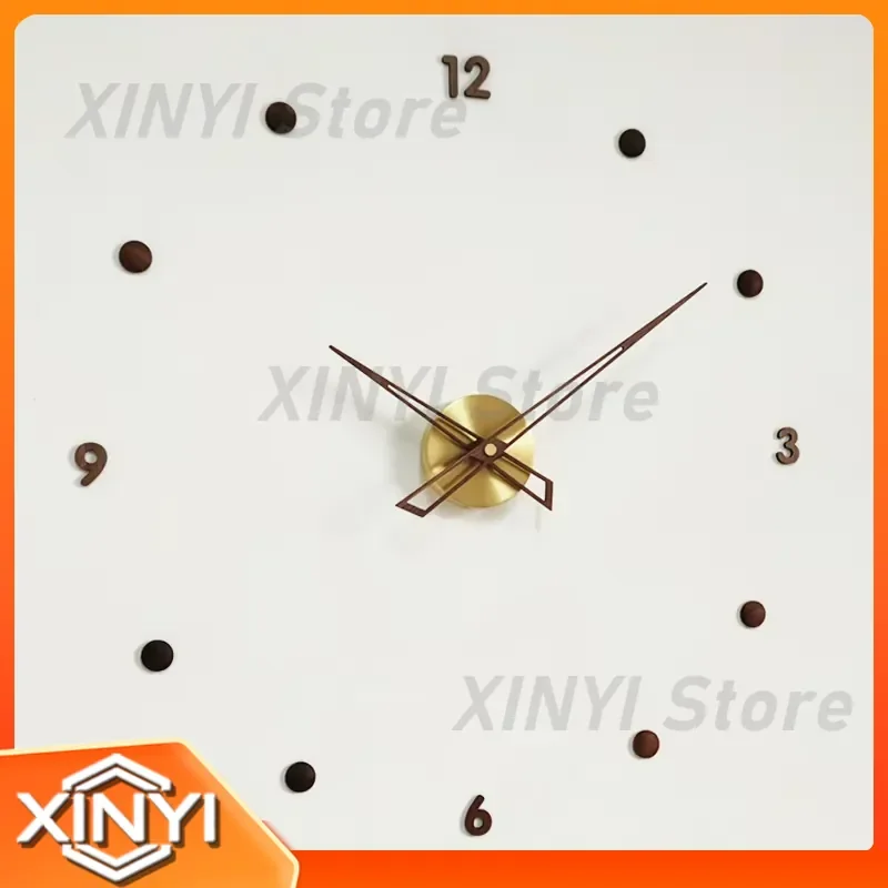 Modern Simple Personality Fashion Wall Clock for Home Office Bedroom Decor No Punching Creative Art Silent Quartz Clock for