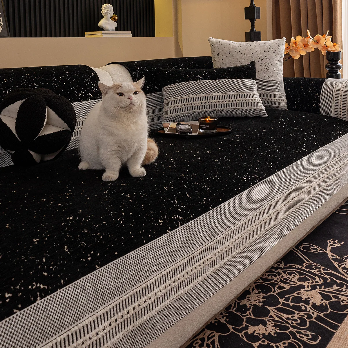 

Splicing Sofa Cushion,universal Non-slip in All Seasons,high-end Seat Cushion,straight Row Sofa Cover,cover Cloth,backrest Towel
