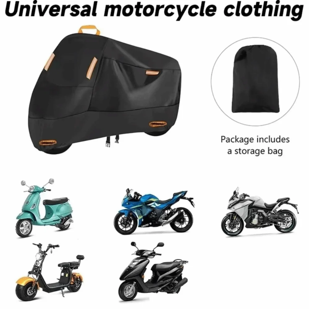 

Durable Waterproof Motorcycle Cover Thickened Wear-resistant UV Protective Cover 210D Fabric Scooter Cover Outdoor