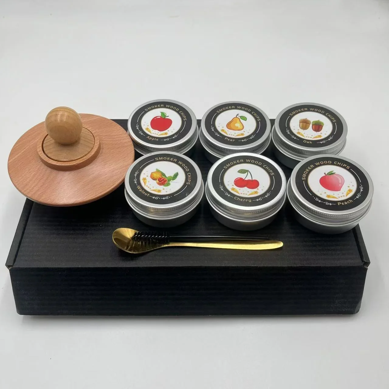Whiskey Roker Kit met Hout Chips-6 Smaken Ouderwetse Drink Roker Zetgroep voor Cocktails Verjaardag Bourbon voor Geschenken