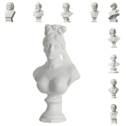 Estatua de aphrodita de yeso blanco, mitología griega, estatuilla de David, Alexander/Apollo/Michelangelo/Venus/escultura de Athena, decoración del hogar