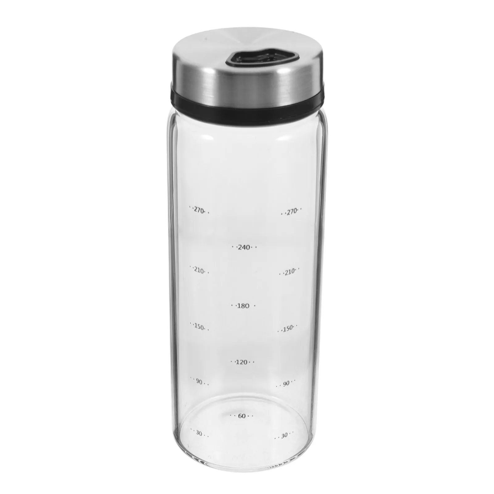500Ml Ergonomic Round Glass Spice Shaker with Single Hand Operated Rotating Lid Fine Mesh Dispenser for Kitchen Home Hotel