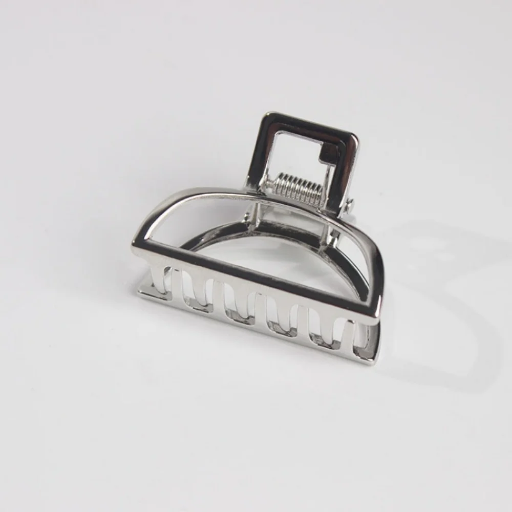 Metall-Haarklammer, elegante, hohle, geometrische kleine Haarspangen, koreanische Haarspangen, Mädchen-Haarnadeln, modische Haarkrabben für Damen – Detail 14