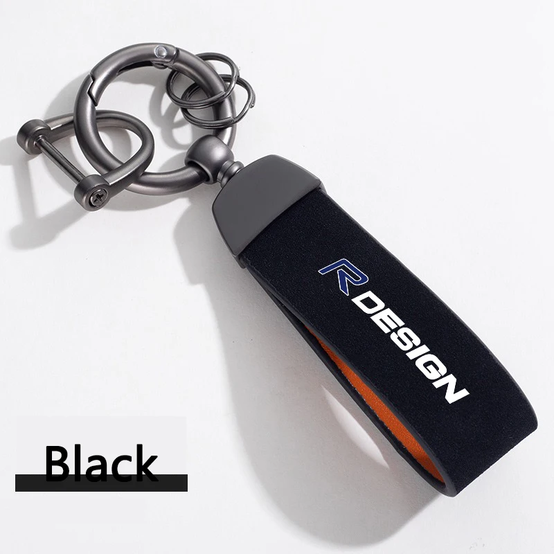 Suede Car Keychain Pendant Keyring Gift For Volvo R Design RDesign XC90 XC60 S60 V40 XC40 V60 V50 S40 C30 C70 C40 S70 S90 S80 T4