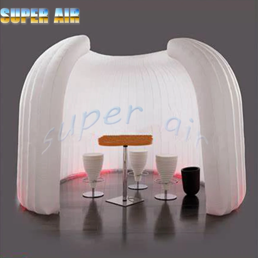 multiple design inflatable curve wall inflatable photo booth wall with colorful led for show