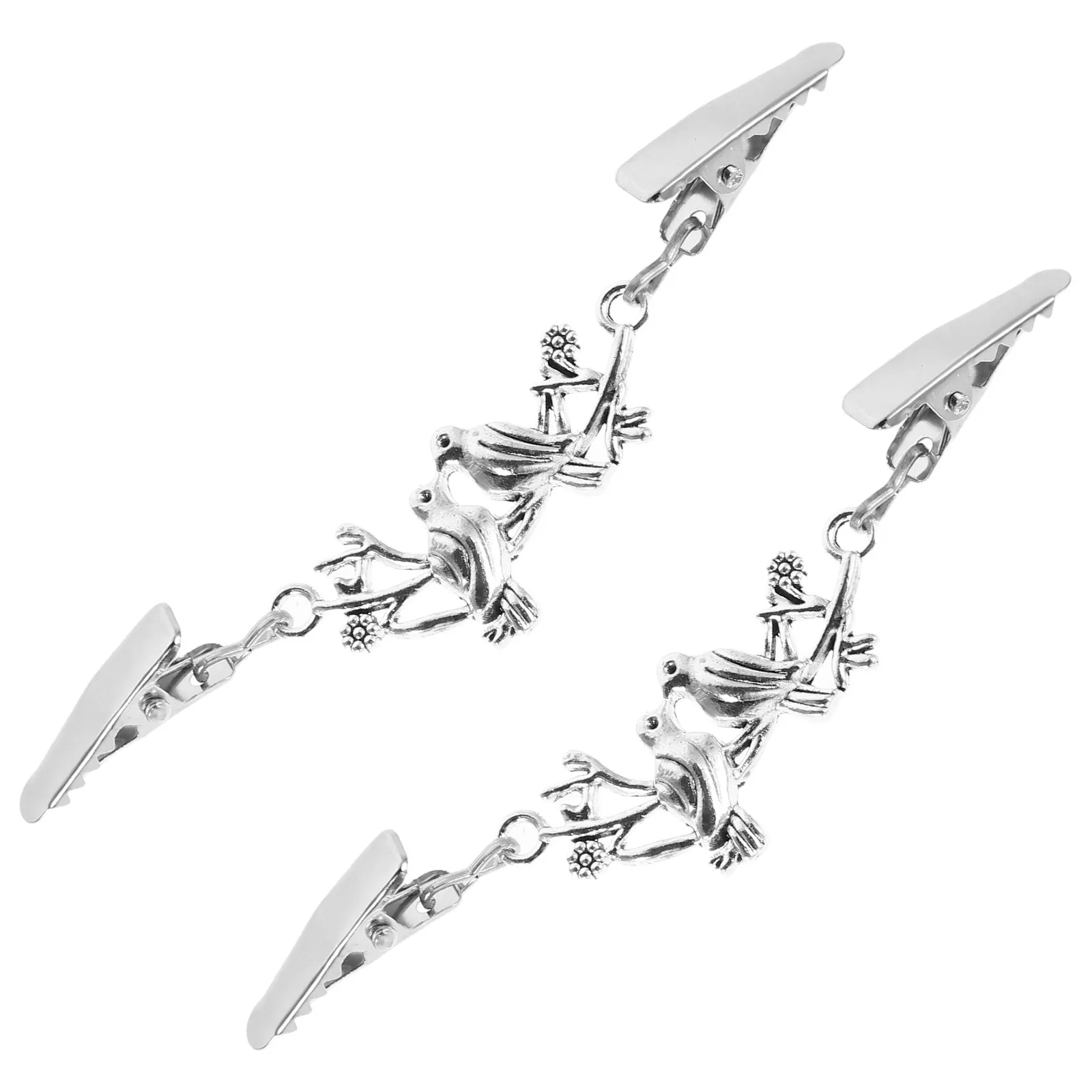2Pcs Fashionable Sweater Clasps Mandarin Shawl Clip for Women Cardigan Closure Clips Decorative Metal Clothing Clip