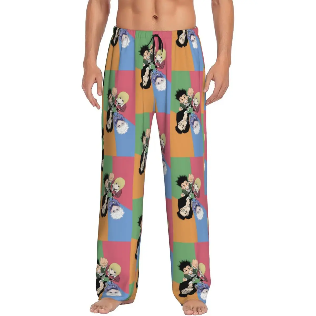 

Custom HXH Anime Pajama Pants Men Sleepwear Lounge Sleep Bottoms Stretch with Pockets