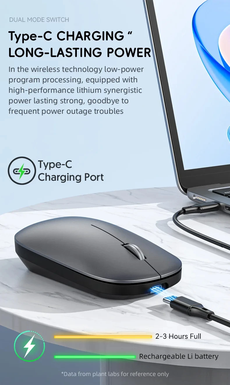 Xiaomi Silent Click Wireless Mouse Type-C شحن مكتب محمول مريح كمبيوتر محمول عالمي خفيف الوزن لعبة مكتب بدون ضوضاء #2