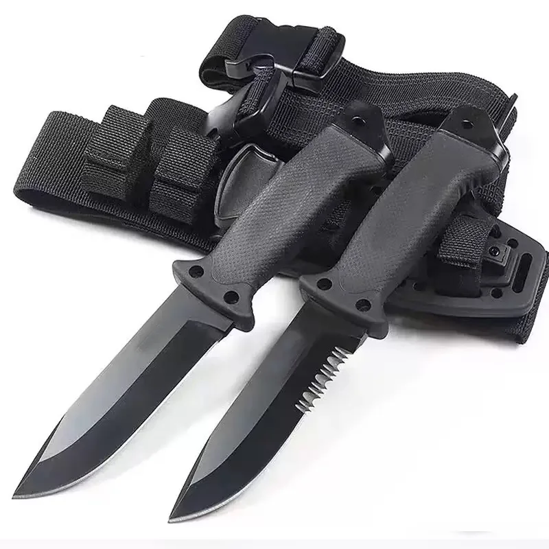 

Нож для выживания на открытом воздухе из нержавеющей стали, портативный карманный нож для кемпинга, военные тактические ножи для самообороны, пешего туризма