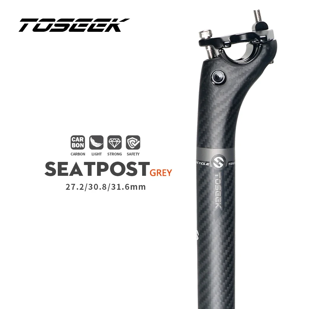 

TOSEEK Карбоновый подседельный штырь 3K Weave Matt Offset 20 мм, телескопический, для MTB, 27.2/30.8/31.6 мм, дроппер-пост