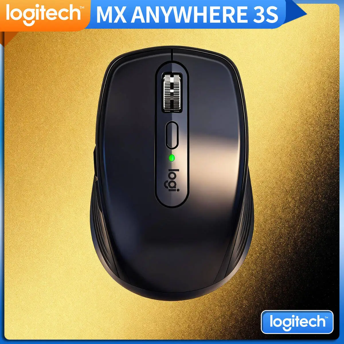 

Logitech MX Anywhere 3S Ergonomic Wireless Mouse 7 Programmable Buttons Rechargeable for Office Gaming Travel