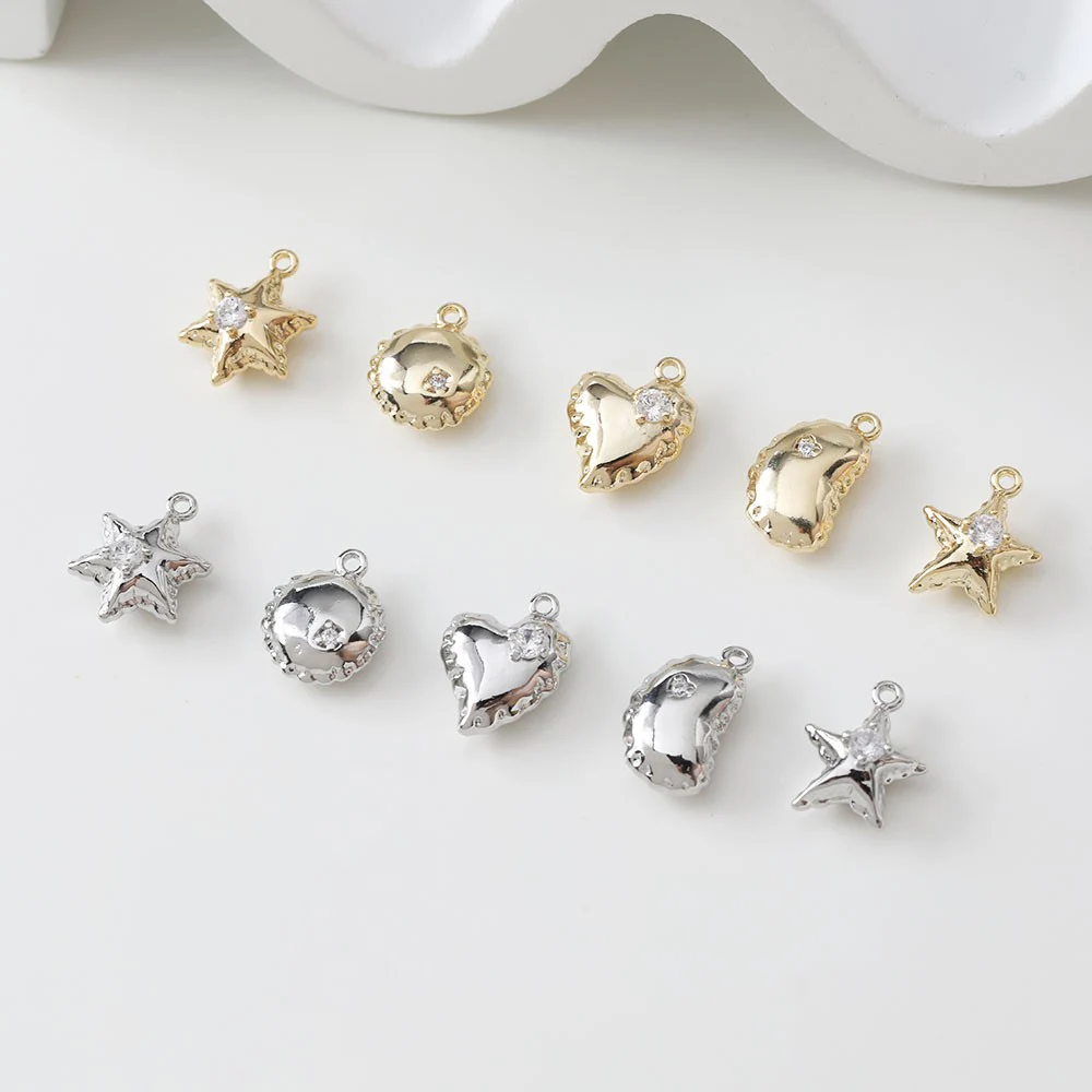 

4 шт. 14 К позолоченные детские забавные имитация воздушного шара в форме сердца, кулон «сделай сам», аксессуары, принадлежности для изготовления латуни