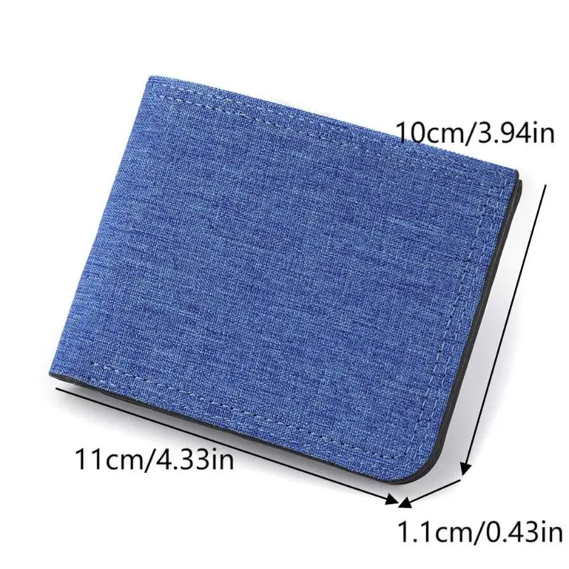 Minimalist Solid Color Coin Bag Ultra-thin Card Holder Short Canvas Wallet Men Folding Small Wallet Birthday Gifts