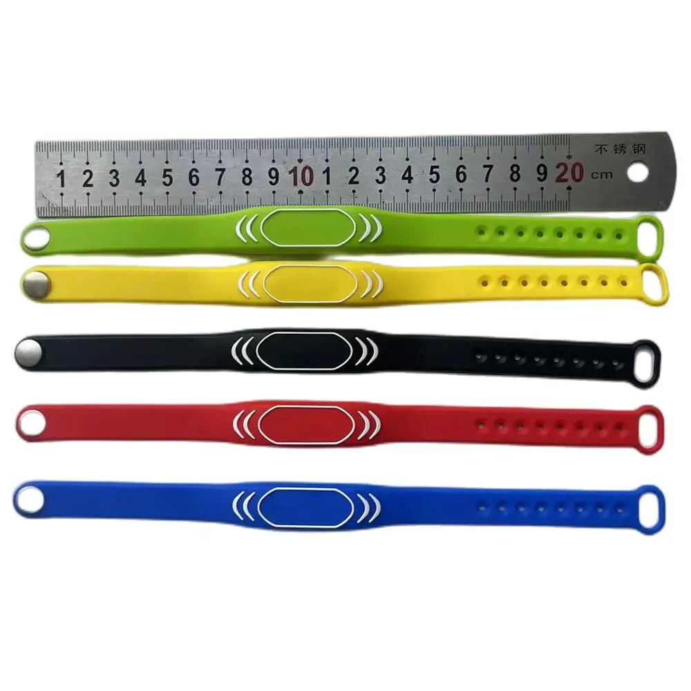 Pulseira Multicolor impermeável do silicone ajustável, identificação lida somente, bracelete do Keyfob, RFID, 125KHz, EM4100, TK4100, novo, 1PC