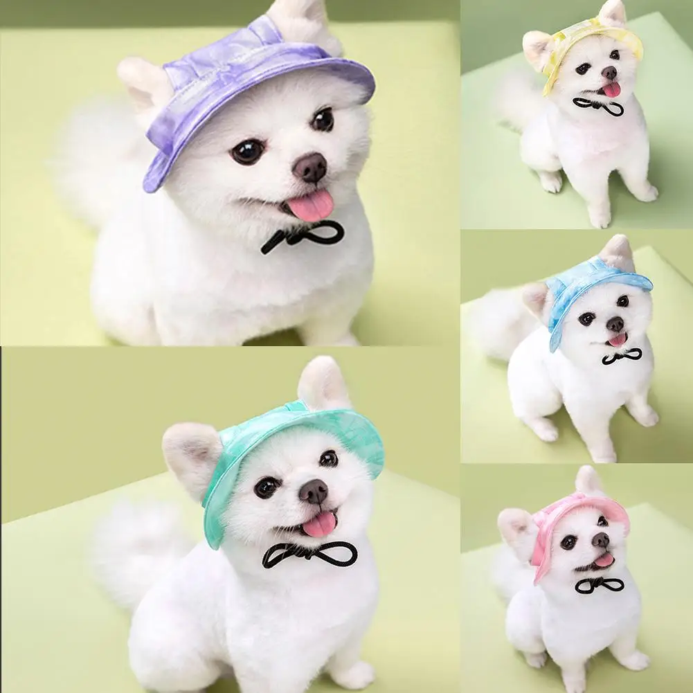 Pet Hat Summer Earless Sun Hat Corgi Sunblock Fisherman Dog Sun Hat Cat Headwear Hats Pet Photo Hat Cute R8R4