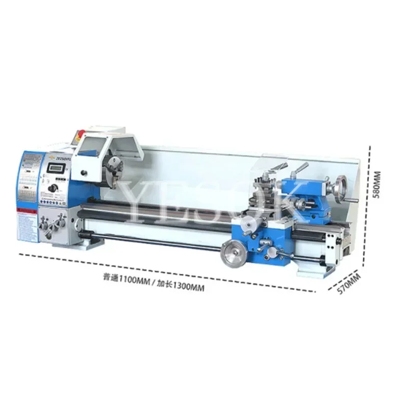 JY250VFPrecision Small Machinery Metal Processing Lathe Multifunction Home Woodworking Lathe High Precision Double Pole Lath220v