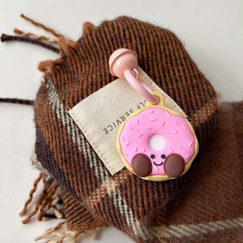Donut สีชมพูการ์ตูนน่ารักน่ารักสําหรับ Apple Airtag สําหรับ AirTag Tracker เกราะป้องกันสําหรับ Air Tag ฝาครอบป้องกัน