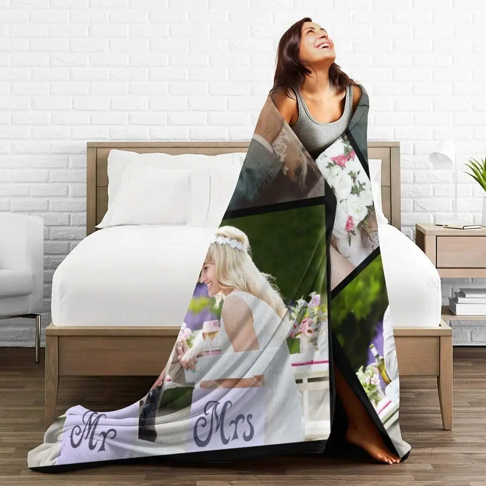 بطانيات مخصصة للآباء الشخصية تضيف اسم الشعار نص الصورة بطانية رمي مخصصة