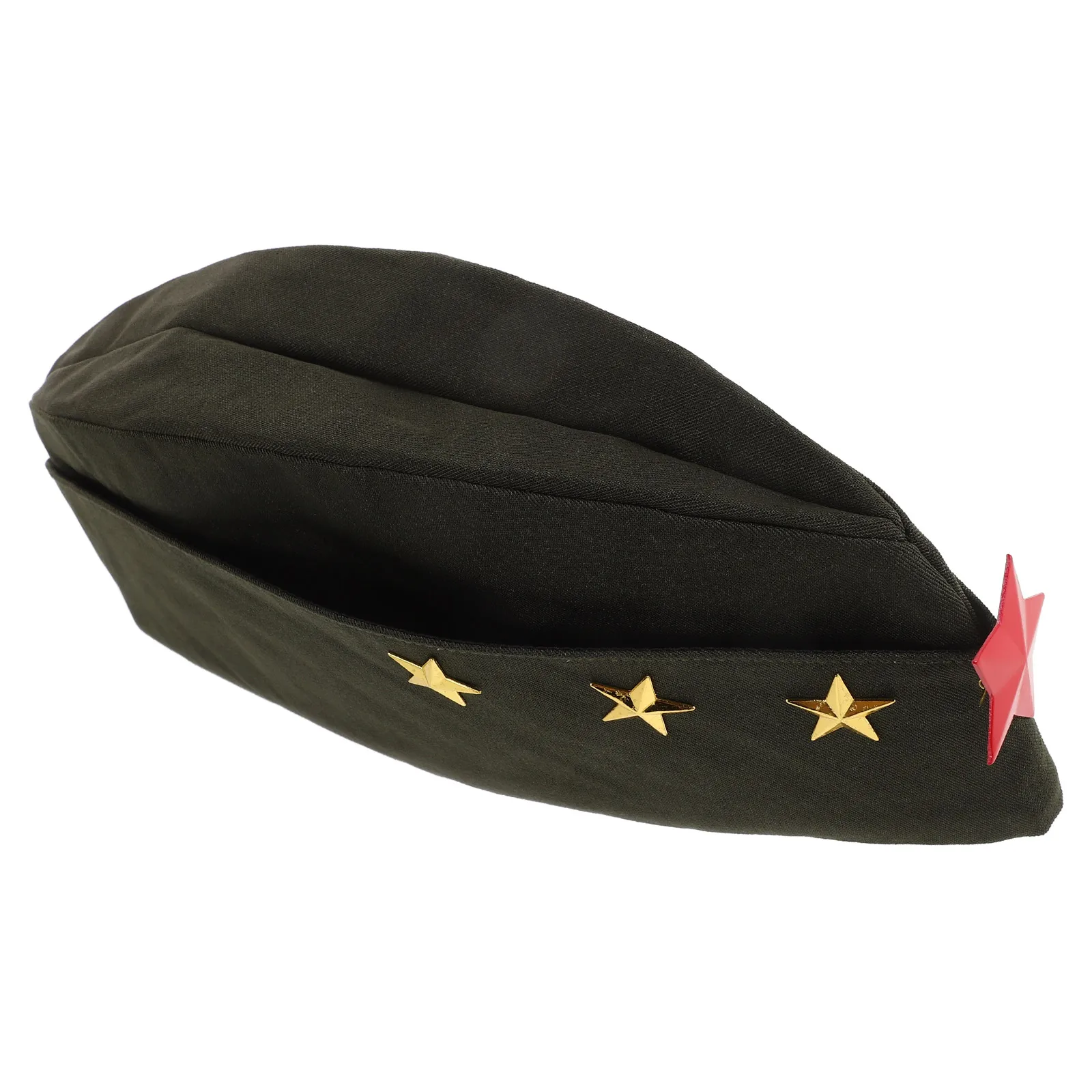 

Sailor Dance Hat Boat Cap Canvas Material Lightweight Portable Sun Protection Olive Green Party Hats Captain Accessories