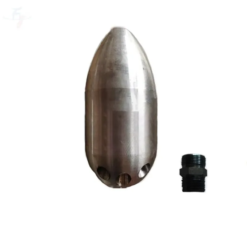 High Pressure Wear Resistant Rotating Ceramic Core Sewer Injector Drain Cleaning Nozzle for Cleaning Equipment Parts