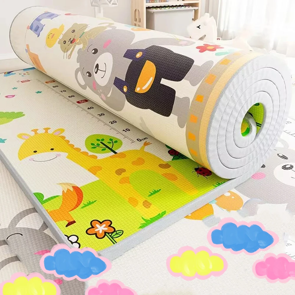 200*180cm Large Size Play Mats for Children\'s Safety Mat 1cm EPE Environmentally Friendly Thick Baby Crawling Folding Mat Carpet